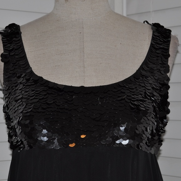COLLECTION Sequin Little Black Cocktail Dress LBD - Picture 2 of 6